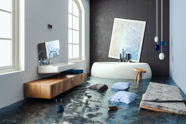 Water damage restoration process in Kane, PA